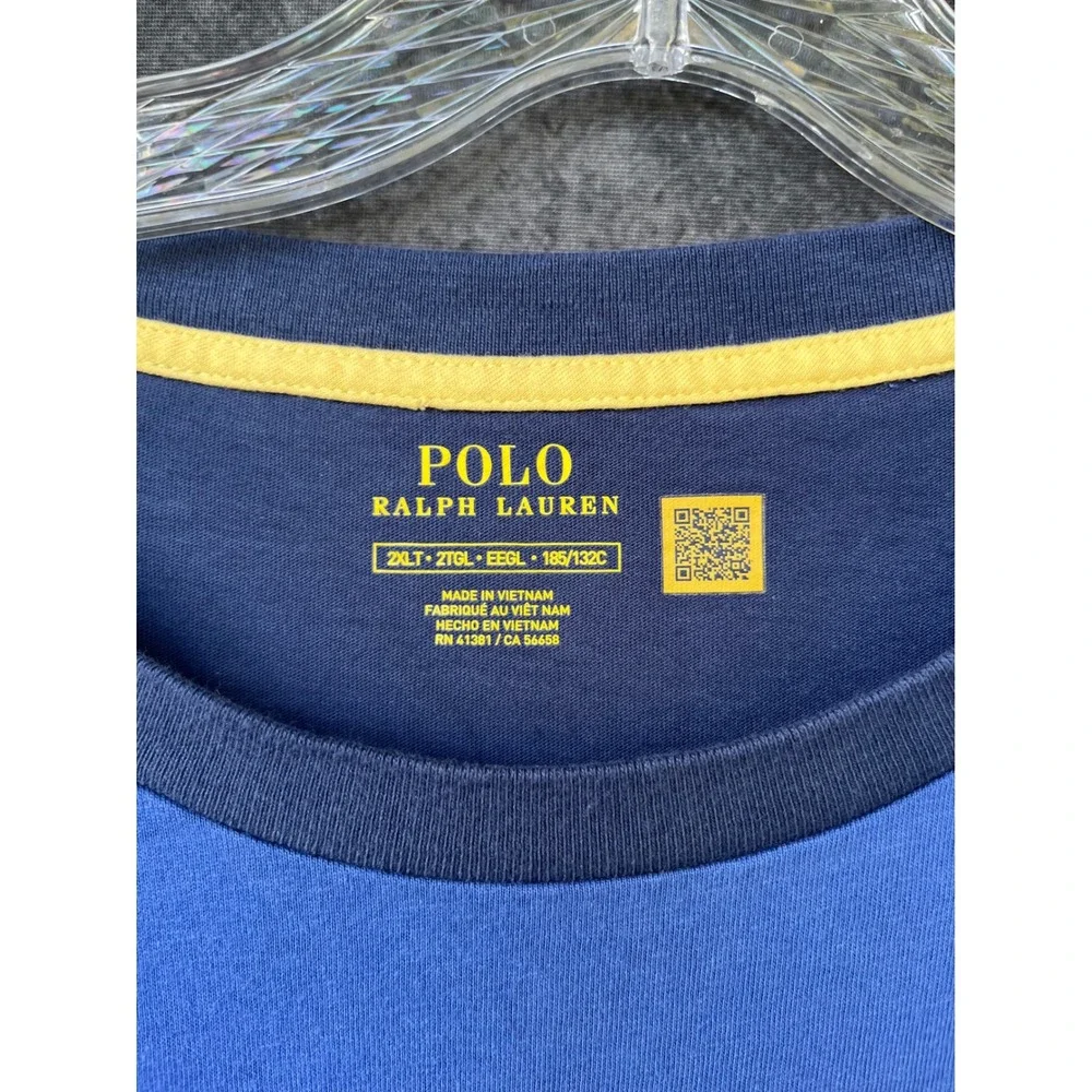 Polo Ralph Lauren Mens 2XLT Colorblock Pocket Pony Logo‎ Preppy Designer Retro